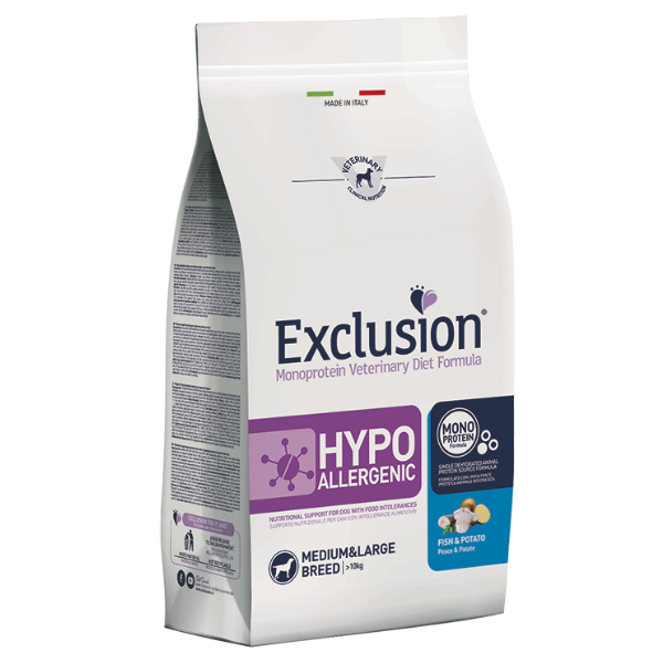 GdPharmapet | Exclusion Diet Hypoallergenic Medium/Large Breed Pesce e Patate 12 kg