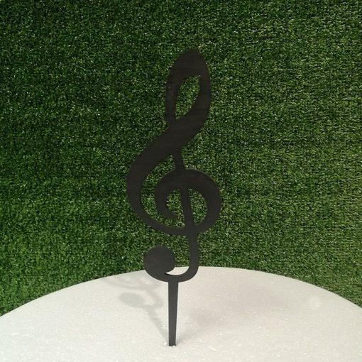 Musical Cake Topper in Legno