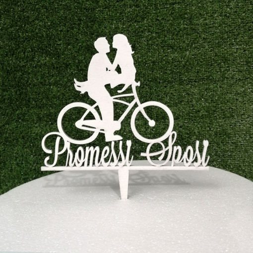 Cake Topper in Legno "Promessi Sposi"