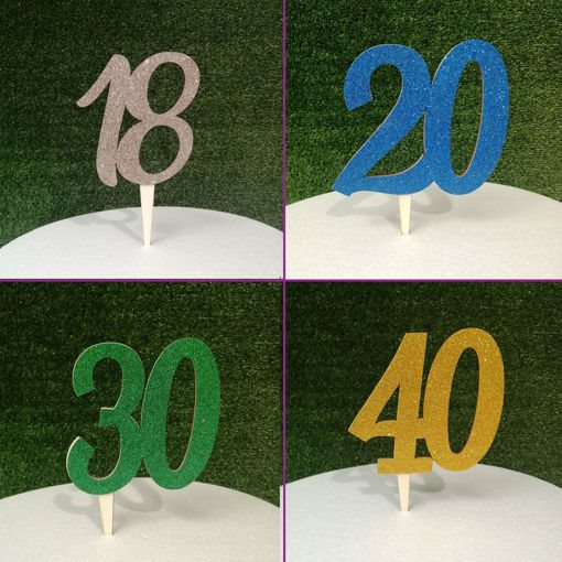 Cake Topper in Legno Personalizzato con numero degli anni