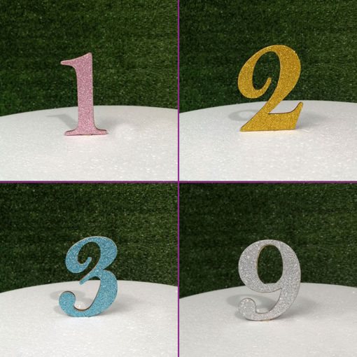 Cake Topper in Legno con Numeri