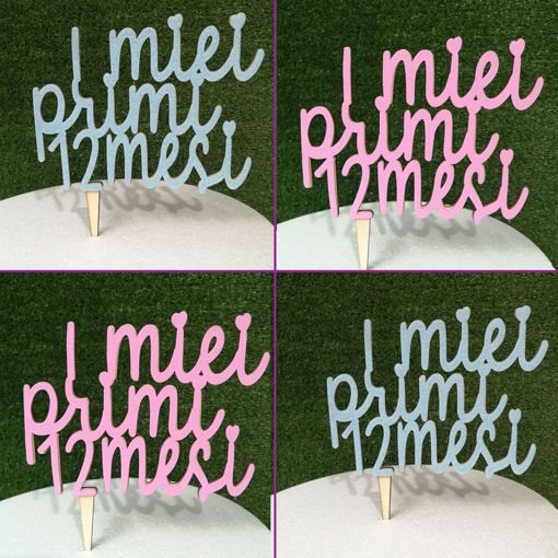 Cake Topper i Miei Primi 12 Mesi