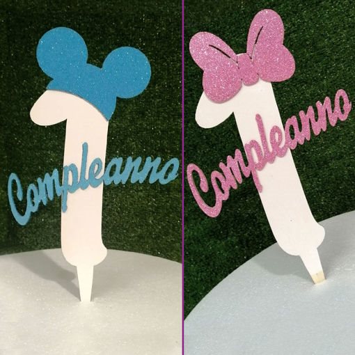 Cake Topper in Legno per il Primo Compleanno