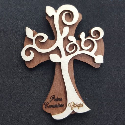 Croce con Albero della Vita in Legno