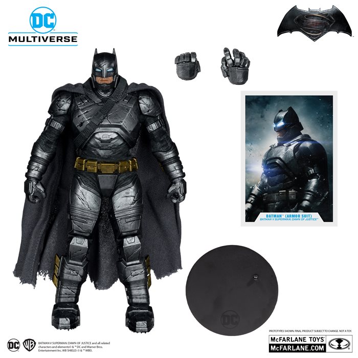 Batman Armor Suit Figure 17cm PVC McFarlane Toys Batman VS Superman Dc Multiverse 