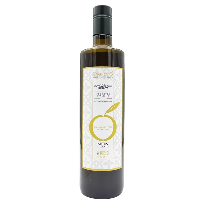 Olio extravergine di oliva non filtrato in vetro