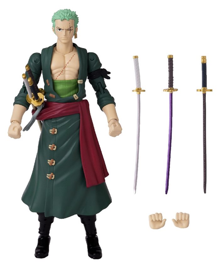 One Piece Roronoa Zoro Figure 17cm PVC Bandai Anime Heroes