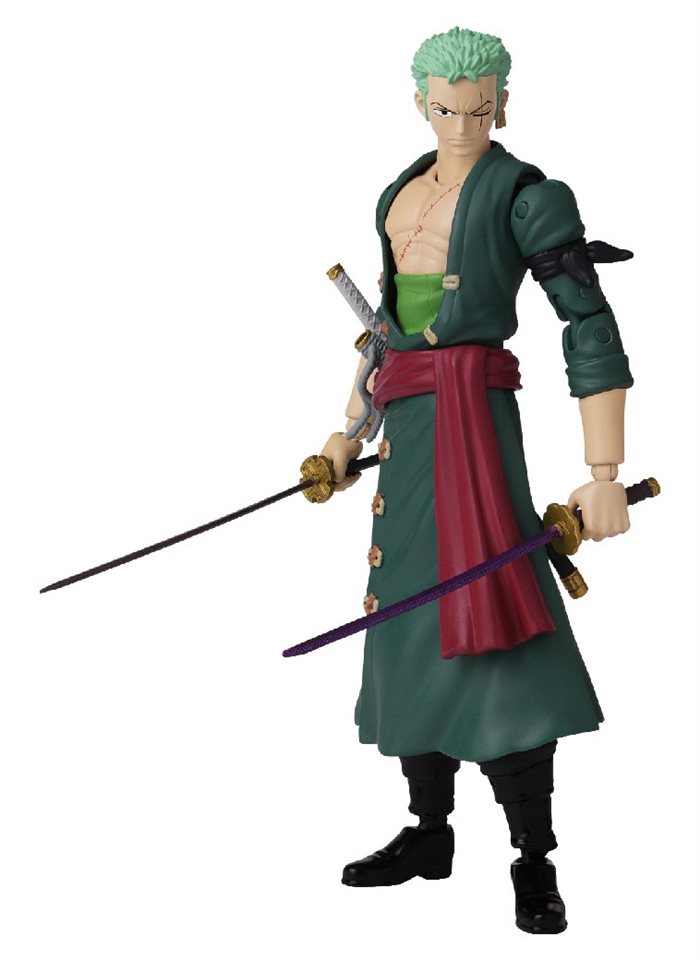 One Piece Roronoa Zoro Figure 17cm PVC Bandai Anime Heroes