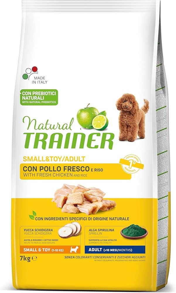 NATURAL TRAINER adult cane small & toy pollo fresco