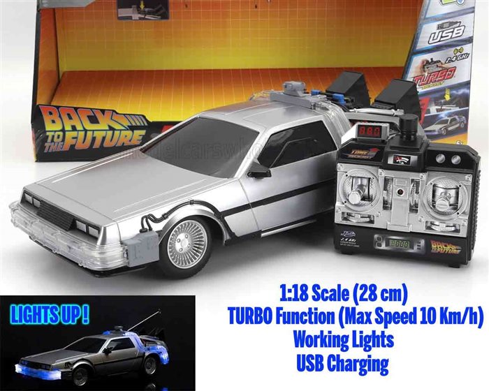 Ritorno al Futuro - De Lorean DMC Macchina del Tempo Telecomandata Scala 1/16 Jada Toys