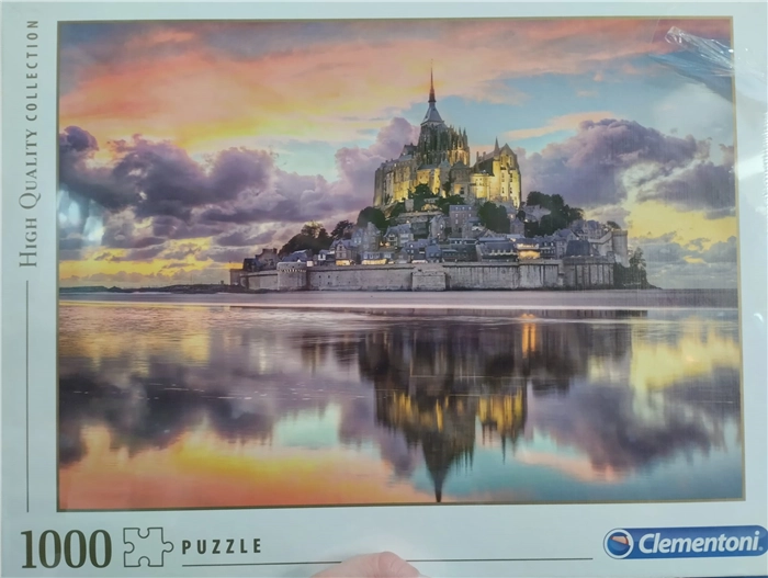 Puzzle 1000pz Clementoni HIgh Quality Collection Dimensioni 50x69cm - Soggetto Le Magnifique Mont Saint-Michel