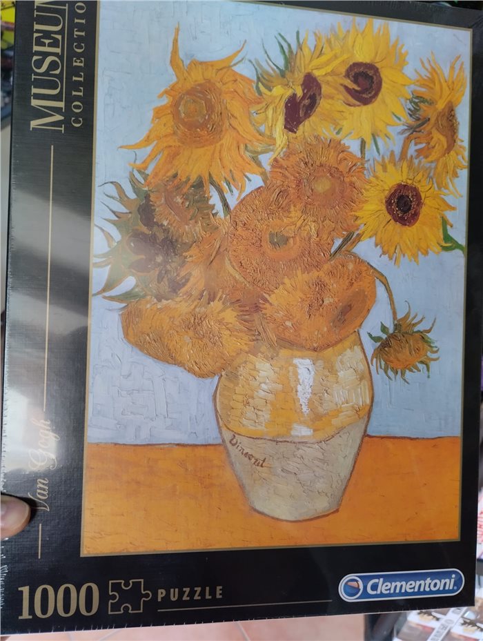 Puzzle 1000pz Clementoni Museum Collection Dimensioni 50x69cm - Artista - Opera Van Gogh - Sun Flowers
