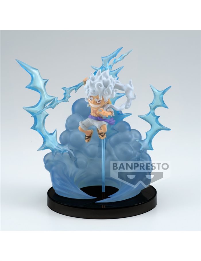 One Piece Monkey D. Luffy Gear 5 Figure 6cm PVC Banpresto World Collectable Figure TV Animation 25th Anniversary