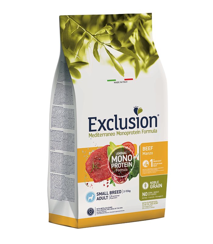 GdPharmapet | Exclusion mediterraneo cane adult small breed manzo 2 kg