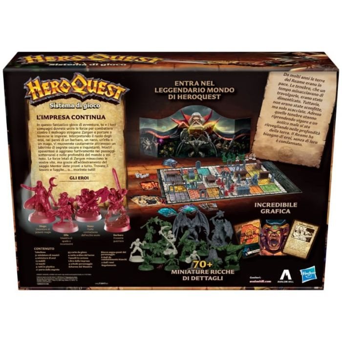 Hero Quest - Nuova Edizione - Gioco da Tavolo Età 14+ Giocatori 2-5 Hasbro Games